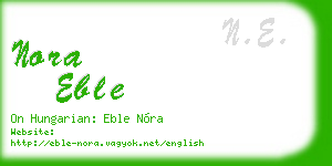 nora eble business card